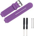LICHIFIT Silicone Watch Band Strap Replacement Wristband for Garmin Forerunner 220 230 235 630 620 735 Watch With Pins & Tools (Purple)...