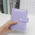 NatSumeBasics A7 Binder Wallet Cash Envelopes Budget Binder Purple Crocodile Pattern Notebook Cover 6 Rings Folders with Snap Button for Organizer...