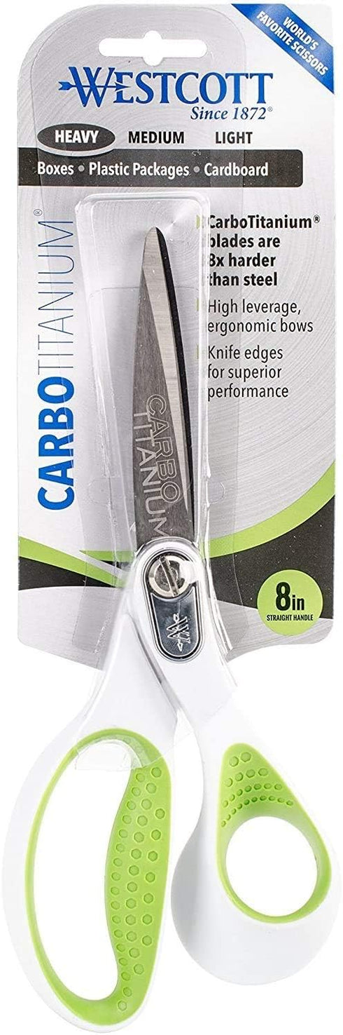 Westcott Heavy Duty Carbo Titanium 8" Straight Scissors (16447),Original Version...