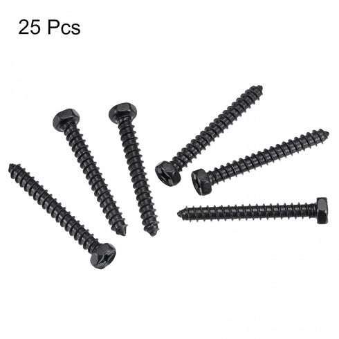 uxcell Hex Lag Screws 1/4" x 2" Carbon Steel Phillips Head Half Thread Self-Tapping Bolts for Deck Building or Joining Lumber 25pcs...