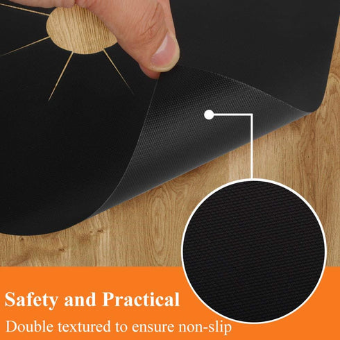 10 Pack Stove Burner Covers Double Thickness Reusable Non-Stick Heat-Resistant Gas Range Protectors for Kitchen and Easy to Clean?Black?