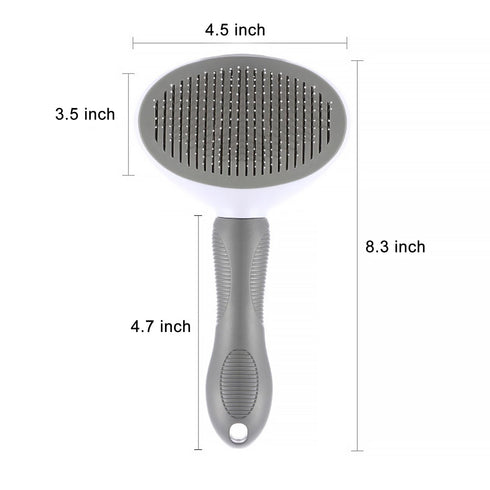 Dog Cat Brush Self Cleaning Slicker with Massage Rounded Particles Removes Loose Hair Tangles,Skin Friendly Washable...