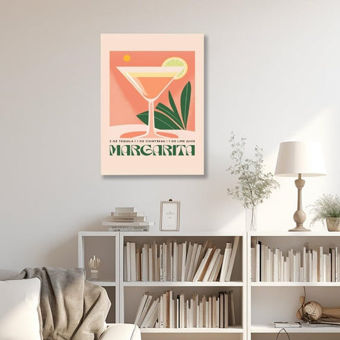 Margarita Boho cocktail poster MIX & MATCH Bar Cart Decor With cocktail recipes bar pictures wall Art decor Canvas Print Kitchen Club Apartment Ho...