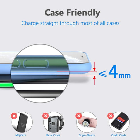 yootech Wireless Charger, 10W Max Wireless Charging Pad with Quick Adapter, Compatible with iPhone 15/15 Plus/15 Pro Max/14/13/SE 2022/12/11/X/8,S...