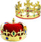 Funny Party Hats Adjustable King Crowns – Royal King Crown – Bejeweled Gold Crowns – 2 Pack...
