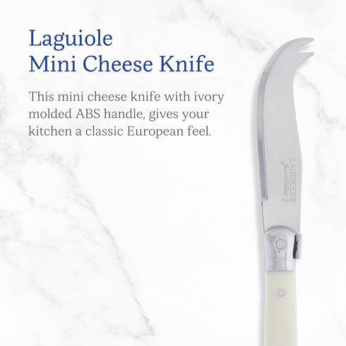 Jean Dubost Laguiole Mini Cheese Knife, Ivory Handle - Rust-Resistant Stainless Steel - Made in France...