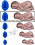 Sleeping Baby 4 Large Silicone Mold B235 by First Impressions Molds...