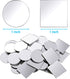 200 Pieces Round Square Mirror Tiles, Mini Size Circle Mirror, Small Square Glass, DIY Mosaic Glass Circles Tiles for Arts and Crafts Projects, Tr...