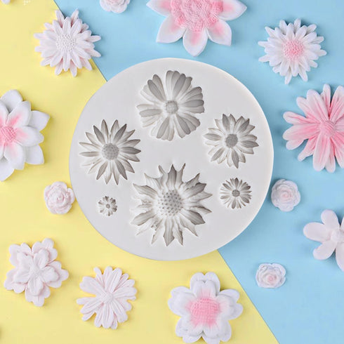 Sunflower Silicone Cookie Buiscuit Baking Molds Decorating Craft Mold...