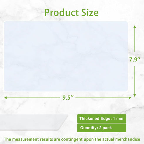 Small Translucent Silicone Mats, 7.9”x9.45” Clear Non-Slip Countertop Protector Liner, Non-Stick Baking Mat, Heat Resistant Placemat for Pastry, (...
