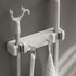 Broom Holder, Broom Hanger Mop Holder Storage Rack Organizer Wall Hanging Wall Mount with Utility Hooks for Home, Bathroom, Garden, Kitchen, Garag...