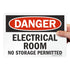 SmartSign - U9-1313-ND_7x10 "Danger - Electrical Room, No Storage Permitted" Label | 7" x 10" Laminated Vinyl Black/Red on White...