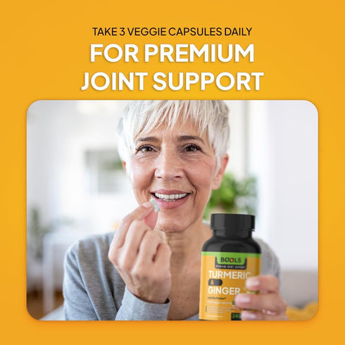 Turmeric Curcumin Supplement with BioPerine & Ginger, Turmeric Curcumin with Black Pepper 1950mg for Max Absorption Joint Support- Non-GMO Turmeri...