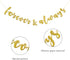 Forever & Always Banner for Bridal Shower,Engaged,Wedding Anniversary Party Decorations(Gold Glitter)...