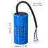 PATIKIL CBB60 50uF Running Capacitor, AC 450V 2 Wires 50/60Hz Cylinder 100x50mm for Air Compressor Motor, Washing Machines, Refrigerators Motor St...