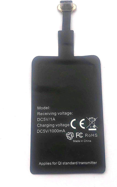 Wireless Charging Receiver Adapter with Qi Wireless Charging Receiver and Adapter Compatible with Google Pixel, Samsung, LG, and Other USB-C Andro...