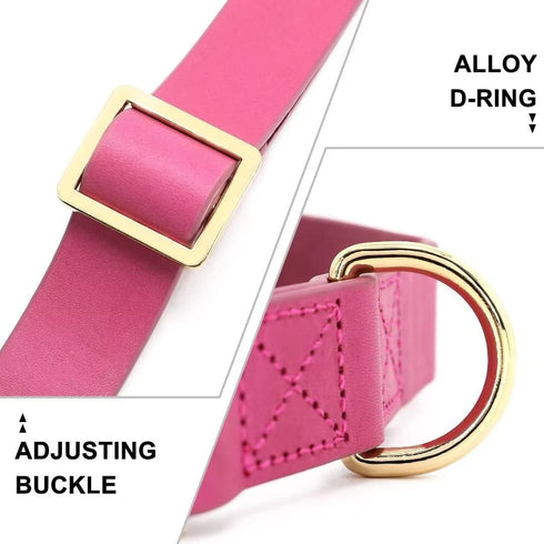 Beirui Genuine Leather Dog Collar with Quick Release Metal Buckle, Comfortable Leather Collar for Small Medium Large Dogs, Heavy Duty Classic Pet ...