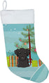 Caroline's Treasures BB1607CS Christmas Tree and Black Labrador Christmas Stocking Fireplace Hanging Stockings Christmas Season Party Decor Family...