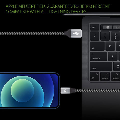 Cellet iPhone Charger Cable, Lightning Charging Cord, Data Cable Compatible for Apple iPhone 14 Pro Max Plus13 12 11 SE Mini XS iPad Pro Air, iPad...