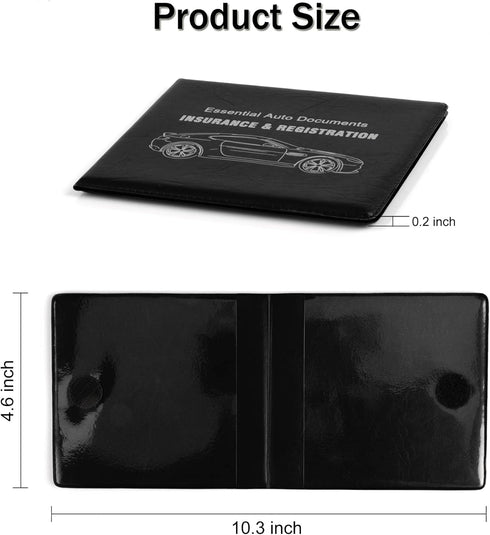 UYYE Car Registration and Insurance Card Holder, Vehicle Glove Box Car Organizer, Interior Car Accessories for Documents, Cards, License - 2 Pack...