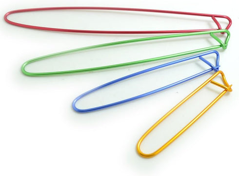 BronaGrand 8pcs Colorful Aluminum Yarn Stitch Holder Crochet Hooks Knitting Needle Stitch Holders...