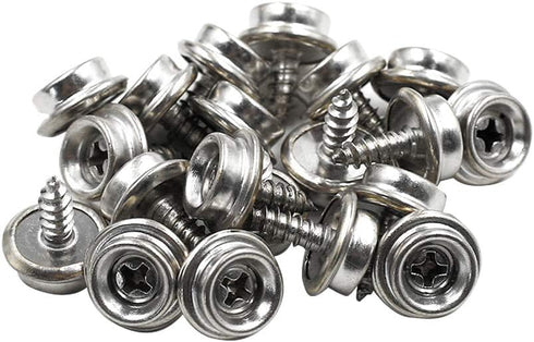 Yoohey 20 Sets Boat Canvas Snaps 3/8 Inch Snaps Fastener Screw Snaps Stainless Steel Heavy Duty Snaps Button with Setting Tool for Boat...