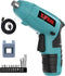 Small 4V Electric Screwdriver,Kiprim ES3 Cordless Screwdriver Tool with Rechargeable Battery,LED Front Light & Power Display Light for Home DIY Bl...