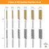 12 Pcs Bore Brush for Drill, Variety of Size Stainless Steel Cleaning Brush, Power Drill Impact Driver Pipe Hex Drill Shank Drill Wire Brush Set f...
