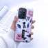 Compatible with Samsung Galaxy S20 Ultra Case Finger Grip,3D Embossed Pink Flowers White Shell Design, Rugged Shockproof Slim Fit Dual Layer Finge...