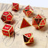 7 Pieces Metal DND Dice Set Retro D&D Polyhedral Dice with Flannel Bag for DND Dungeons and Dragons Role Playing Games (Red&Gold)...