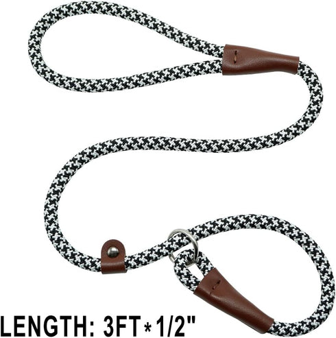 3FT Slip Lead Dog Training Leash, No Pull Dog Leash for Medium Large Dogs, 1/2 Inch Durability Nylon Rope Slip Leash...