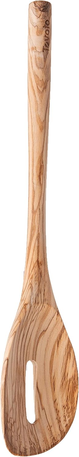 Tovolo 81-29286 Wooden Slotted Cooking Utensil, Olivewood Kitchen Spoon, One...