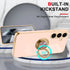 KANGHAR Galaxy S24 Case with Phone Ring Stand Full Body Protection Plated Rose Gold Edge Luxury Case for Samsung Galaxy S24-Pink...