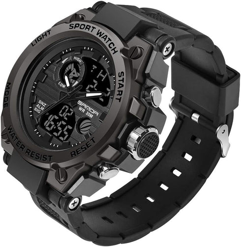 AIMES Mens Watches Sports Outdoor Waterproof Military Watch for Men Tactical Watch Analog Digital Date Alarm Stopwatch Multi-Function Tactics Big ...