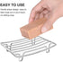 Bar Soap Dish Holder for Shower Bathroom Stainless Steel Rust Proof Self Draining with White Soap Saver Pad...
