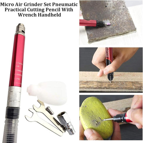 1/4 inch Pencil Type Die Grinder, Air-powered Micro Die Grinder,Compact Pencil Grinder With Wrench Handheld,65000 rpm...