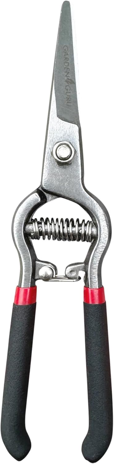 Garden Guru Classic Bypass Pruning Shears Clippers – Heavy Duty Forged Steel Garden Pruners – Safety Lock – Non Slip Comfort Grips – Cuts up to 1”...