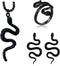 Snake Jewelry Set for Women Gothic Snake Necklace Rings Earring Set Layered Snake Necklace Serpent Gold Necklaces...