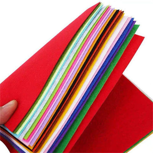 62pcs Felt Fabric Sheet 4"x4" Assorted Color DIY Craft Squares Nonwoven 1mm Thick...
