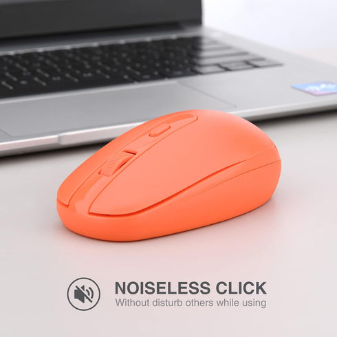 Rii Wireless Mouse RM700 2.4G Silent Mouse,Computer Mouse with USB Nano Receiver for Laptop,PC,Mac,Chromebook,Windows (ORANGE)...