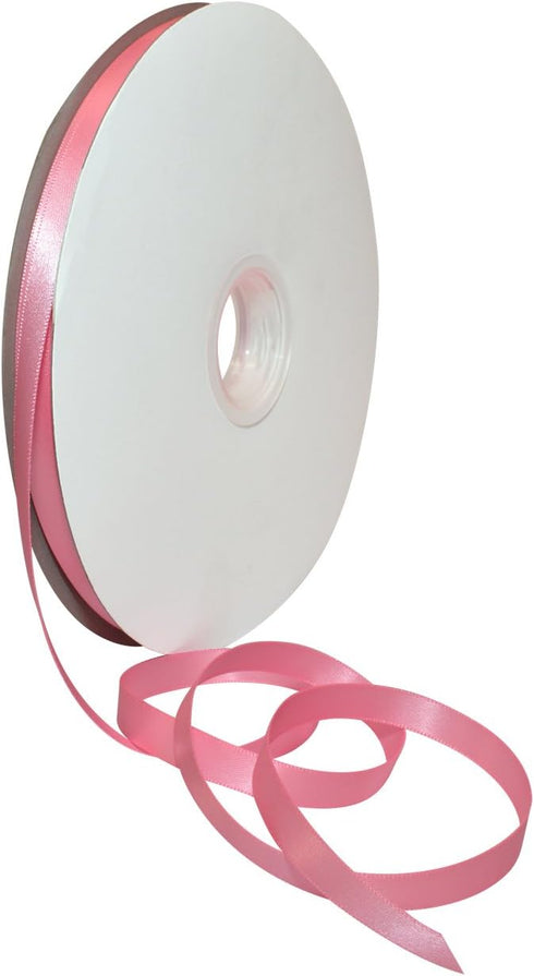 Morex Ribbon Double Face Satin Ribbon 3/8" X 100 YD Geranium Pink Ribbon for Gift Wrapping, Birthday Gift Cards, Satin Dress for Women, Silk Ribbo...