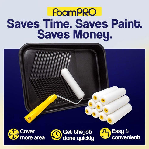 FOAM PRO 176-10 Foam Paint Roller, Pack of 10...