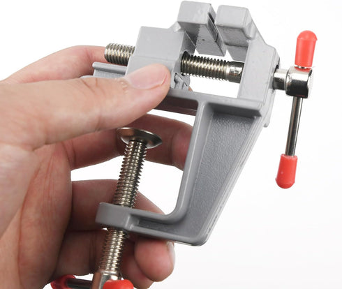 Mini Jeweler Table Clamp, Craft Table Repair Tool, Mini Table Clamp Vice, Portable Work Small Bench Vise, Small Table Clamp for Jewelry Making Ele...