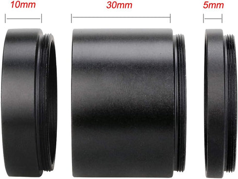 SVBONY SV129 Extension Tube T2 Extension Tube Kit Length 5mm 10mm 30mm M42x0.75 on Both Sides Length...