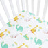 Dinosaur Crib Sheet for Boys Girls, Baby Crib Sheet Fit for Standard Crib and Toddler Mattress, Soft and Breathable Microfiber Crib Fitted Sheet f...