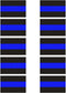 10 Pack Reflective License Plate Stickers (1.5" x 1") Police Thin Blue Line Vinyl Decal Stickers Honoring Police Law Enforcement Vinyl Window Lapt...