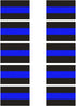10 Pack Reflective License Plate Stickers (1.5" x 1") Police Thin Blue Line Vinyl Decal Stickers Honoring Police Law Enforcement Vinyl Window Lapt...