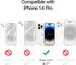 JETech Case for iPhone 14 Pro 6.1-Inch, Non-Yellowing Shockproof Phone Bumper Cover, Anti-Scratch Clear Back (Clear)...