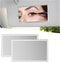 2 PCS Car Sun Visor Mirror, Stainless Steel Sun-Shading Cosmetic Mirror for Wife Girlfriend, 5.91"×3.15" Seatback Makeup Mirror Stick on Car Vanit...