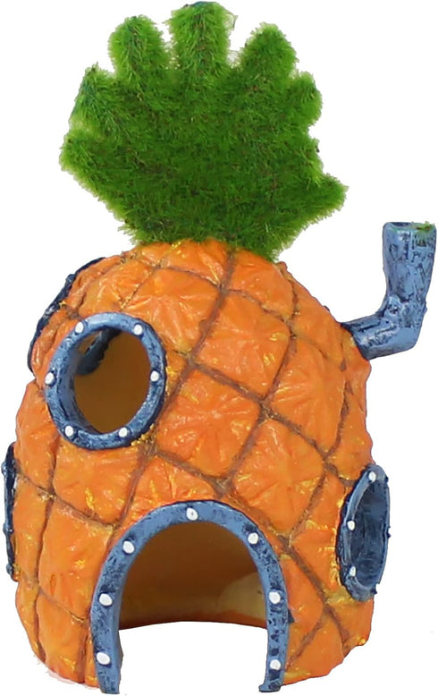 Penn-Plax Spongebob Squarepants Aqua-Flora Living Aquarium Decoration with Embedded Glosso Plant Seeds – Spongebob’s Pineapple House...